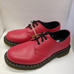 Dr Martens 1461 3 Eye Satchel Red Leather NEW Mens